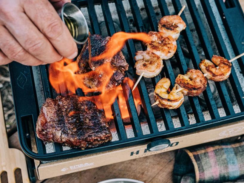 WHISKEY GLAZED SURF & TURF ON THE HERO GRILL – Fire & Flavor