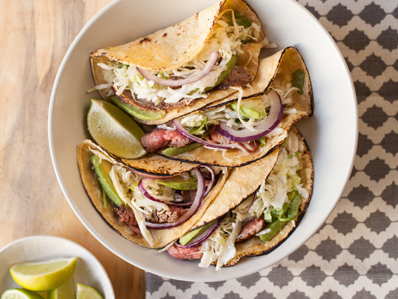Flank Steak Tacos with Cilantro Coleslaw – Fire & Flavor