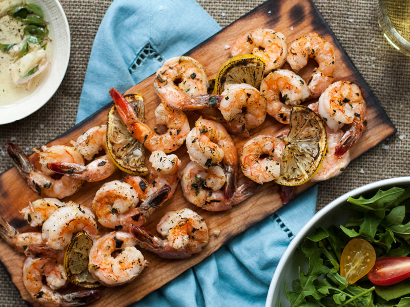 Planked Greek Marinated Shrimp – Fire & Flavor
