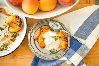Grilled Peaches with Rosemary and Balsamic