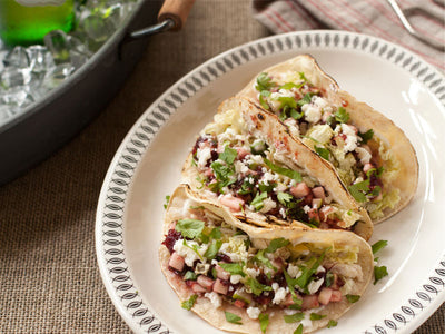 Turkey Tacos with Cranberry-Apple Salsa
