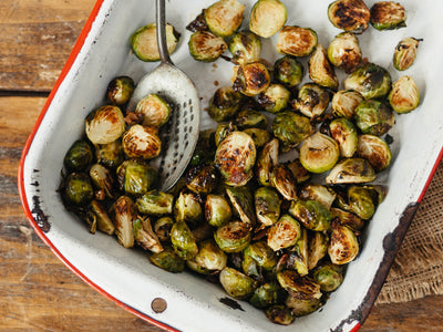 Asian Roasted Brussels Sprouts with Bacon