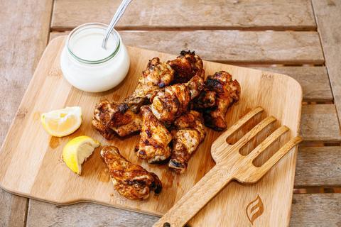Chicken Wings with White BBQ Sauce – Fire & Flavor