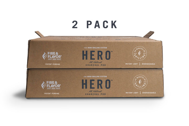 HERO Charcoal Pods (2 Pack) Fire & Flavor HERO Charcoal Pods (2 Pack) Fire & Flavor